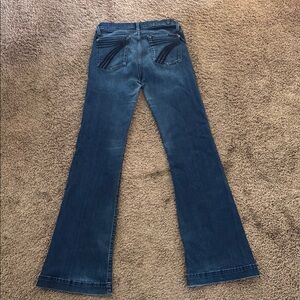 7 For All Mankind Blue Flare Wide Leg Jeans